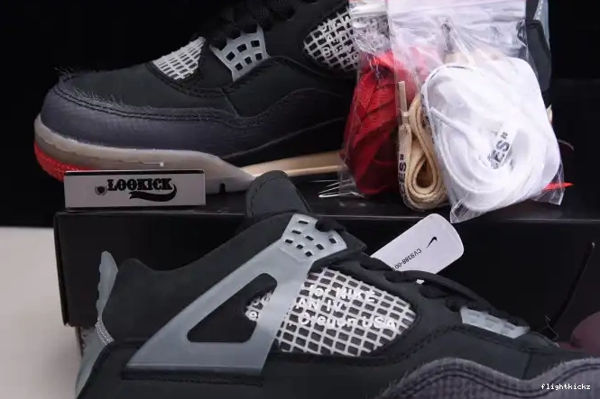 CV9388-001 Air x Off White Bred 4 Jordan Retro 0507